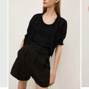 Marella Panama Black Shorts Trousers Size 6 $225